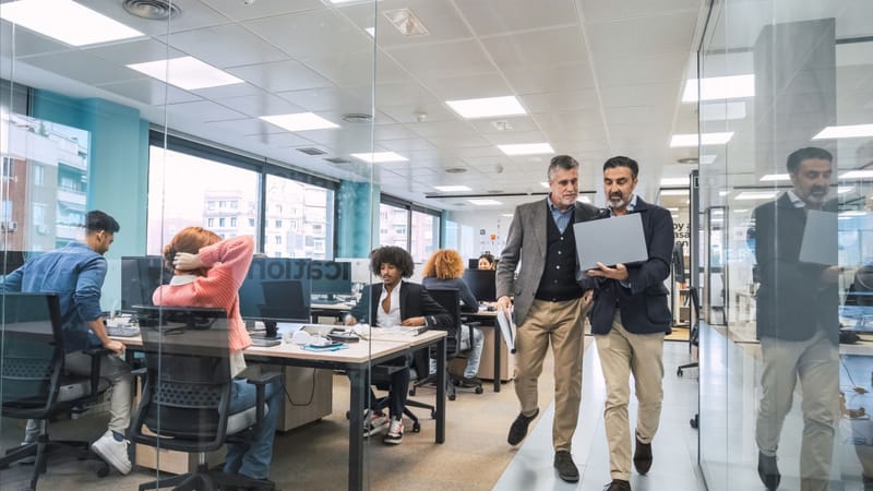 Professional team in a collaborative workplace
